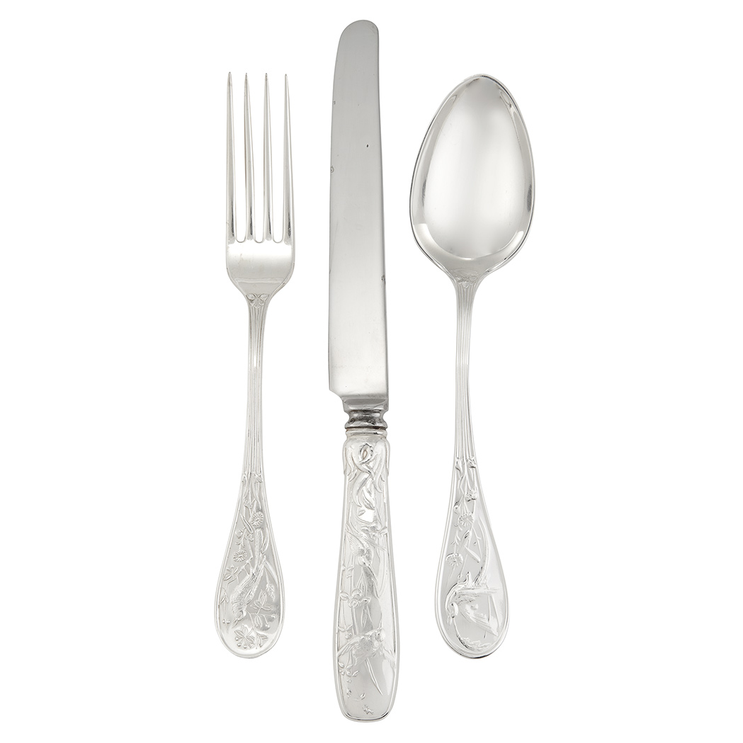 Appraisal: Tiffany Co Sterling Silver Flatware Service In the Audubon pattern