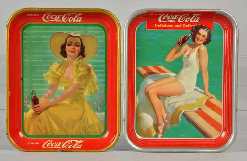 Appraisal: Coca-Cola Serving Trays The tray has a few small dark