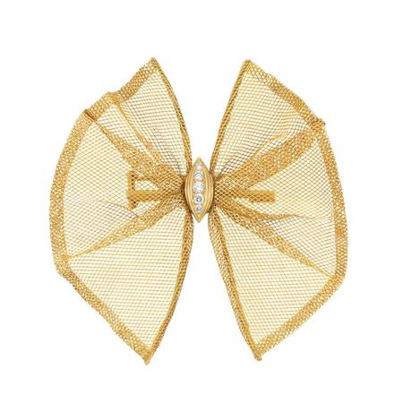 Appraisal: Gold Mesh and Diamond Bow Brooch Van Cleef Arpels Estimate