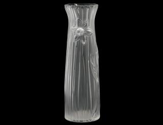 Appraisal: LALIQUE MOLDED CRYSTAL VASE French Signed Height