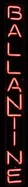 Appraisal: Ballantine Vertical Neon Sign Description s P Ballantine Sons Newark