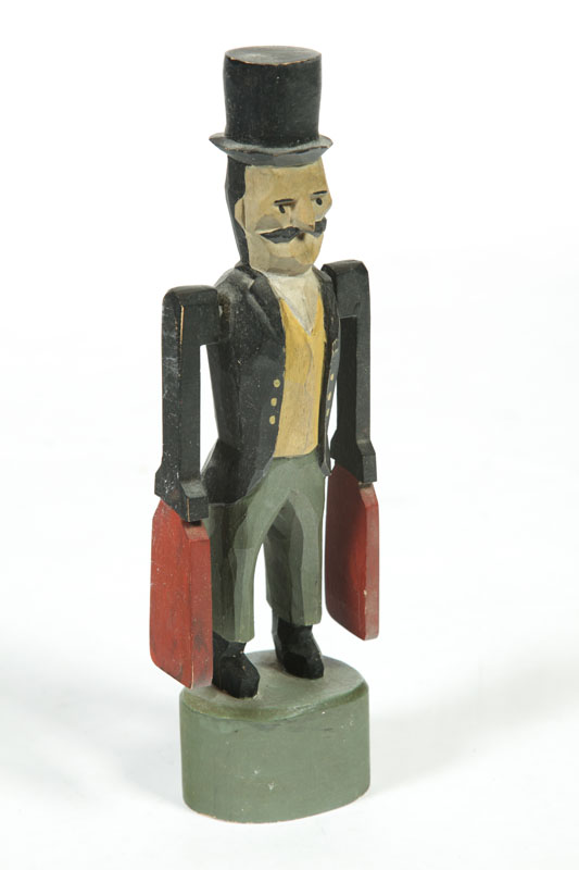 Appraisal: FOLK ART WHIRLIGIG Ohio late th century softwood Gentleman in