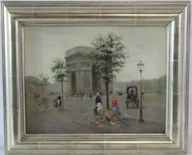 Appraisal: ANDRE GISSON - NY CT FRANCE OIL ONCANVAS DEPICTING A