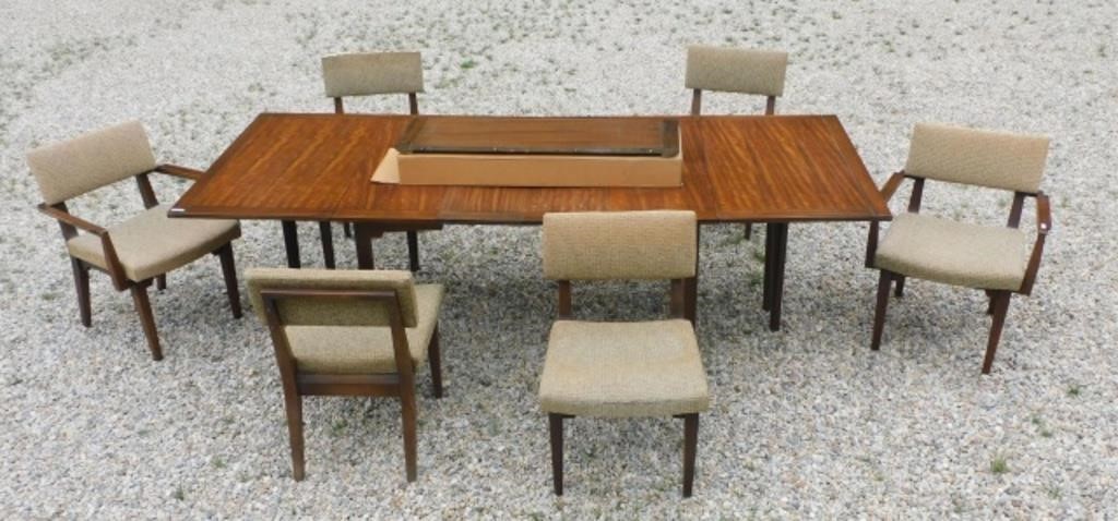 Appraisal: MILO BAUGHMAN - FOR DREXEL PERSPECTIVE dining table and chairs