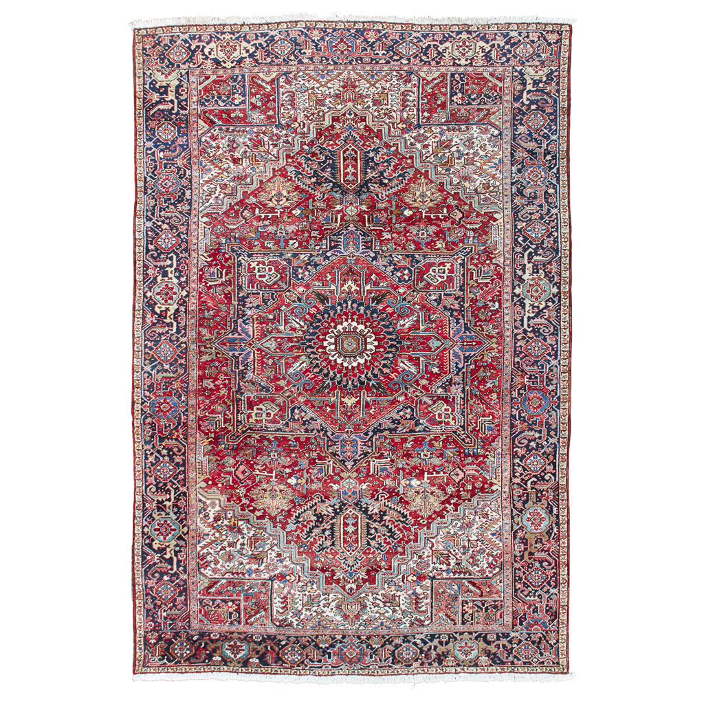 Appraisal: HERIZ CARPET NORTHWEST PERSIA TH CENTURY the red field with