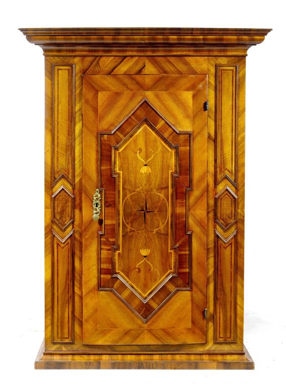 Appraisal: A SINGLE-DOOR CABINET Baroque Austria th c Walnut and cherry