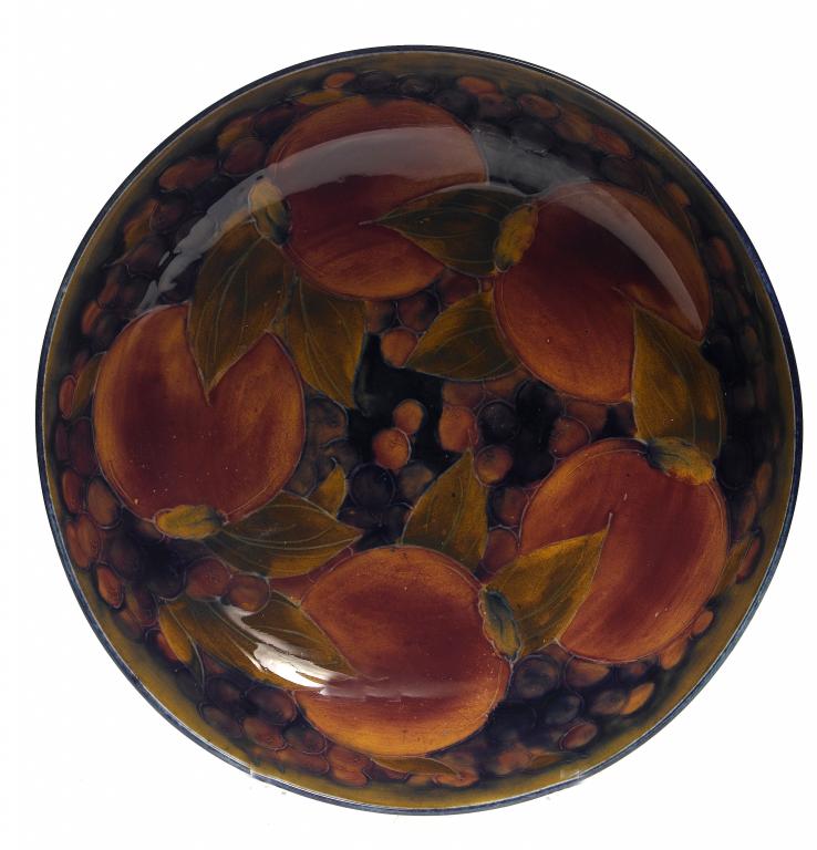 Appraisal: A MOORCROFT POMEGRANATE BOWL DESIGNED BY WILLIAM MOORCROFT cm diam