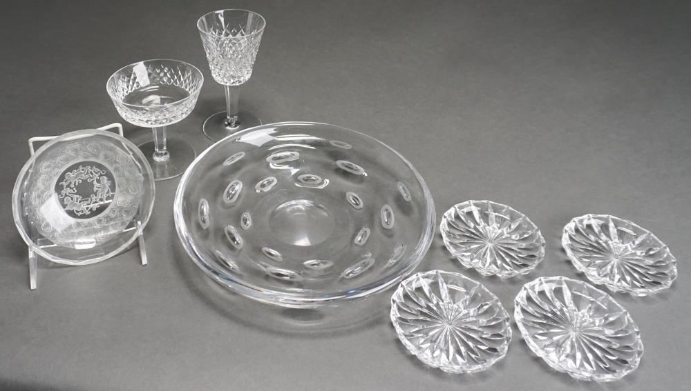 Appraisal: GROUP WITH ASSORTED DECORATIVE GLASS ARTICLES INCLUDING ORREFORS SHALLOW BOWL