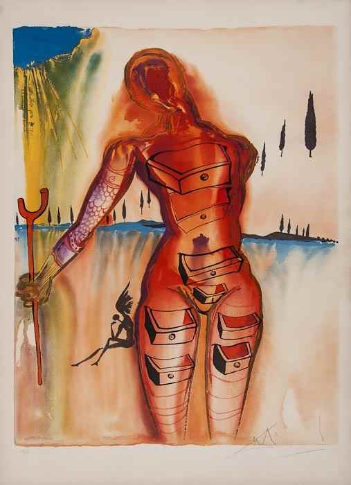 Appraisal: Salvador Dal - Venus With Drawers m l lithograph printed