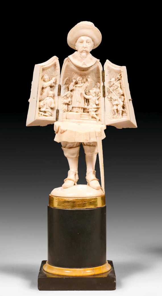 Appraisal: IVORY FIGURE OF A NOBLEMAN Revival style probably German end