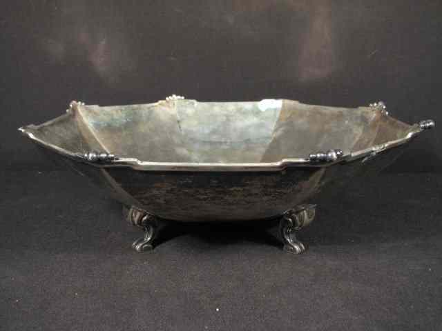 Appraisal: Philippe Wolfers for Wolfers Freres Belgian silver footed bowl Art