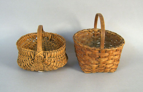 Appraisal: Two woven baskets