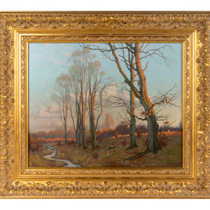 Appraisal: Wilhelm Andersen Danish - Landscape with Trees oil on panel