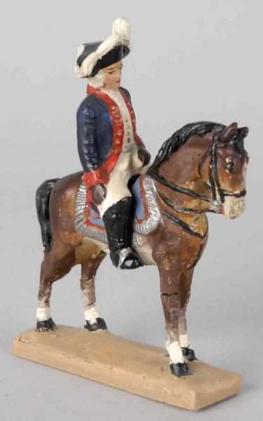 Appraisal: Lineol cm Mounted Prussian Officer Touchup to horse's base and