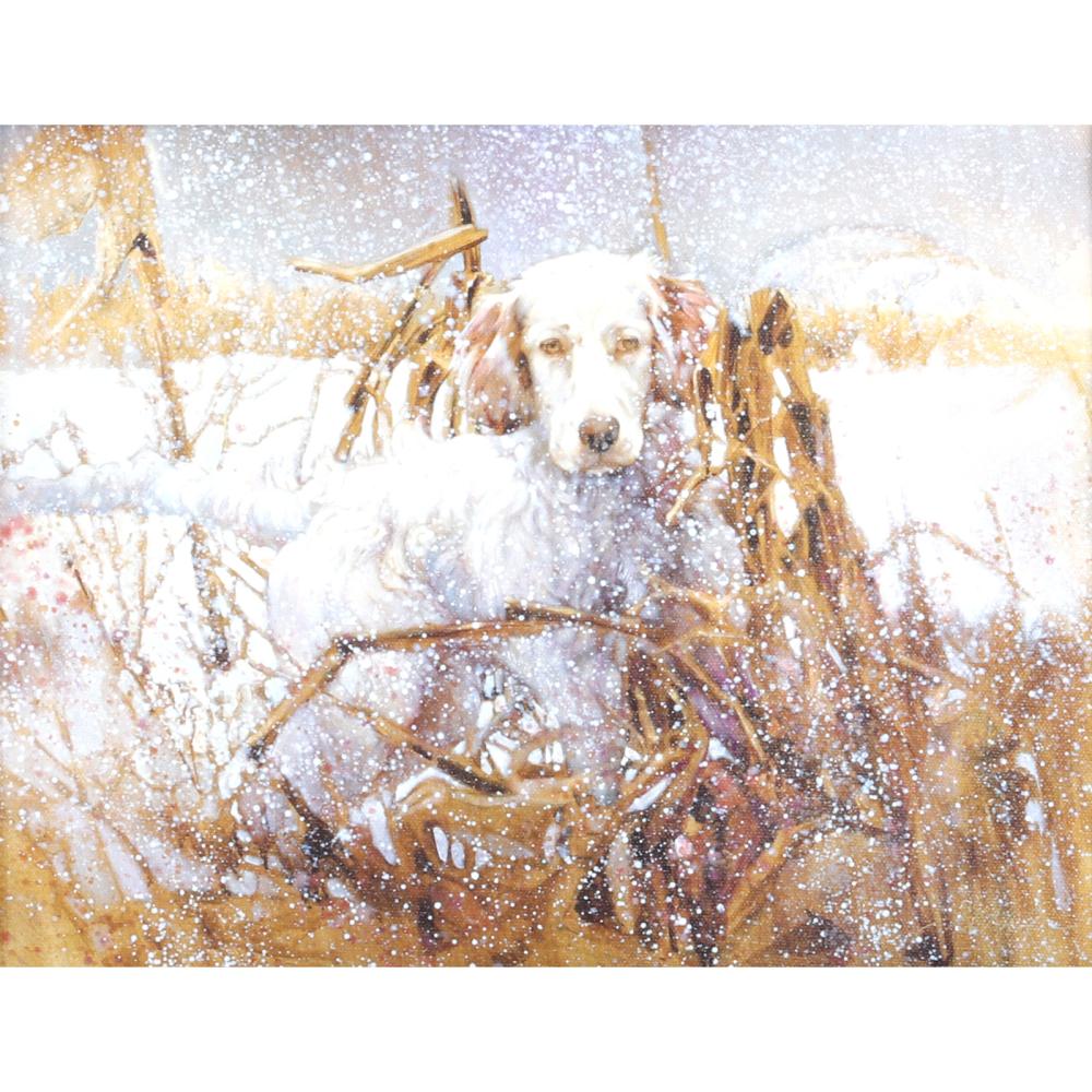 Appraisal: NANCY NOEL AMERICAN INDIANA - ENGLISH SETTER GICLEE ON CANVAS