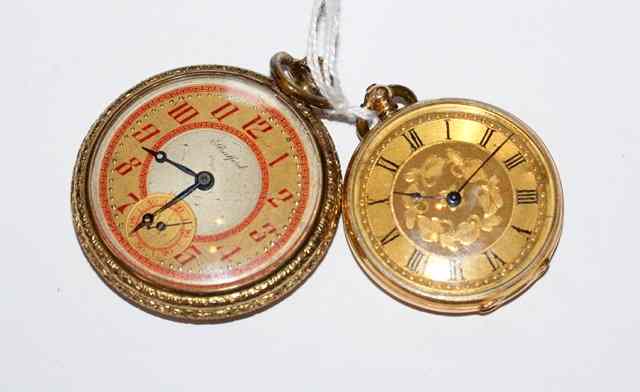 Appraisal: AN CT GOLD CASE POCKET WATCH with gilt dial and