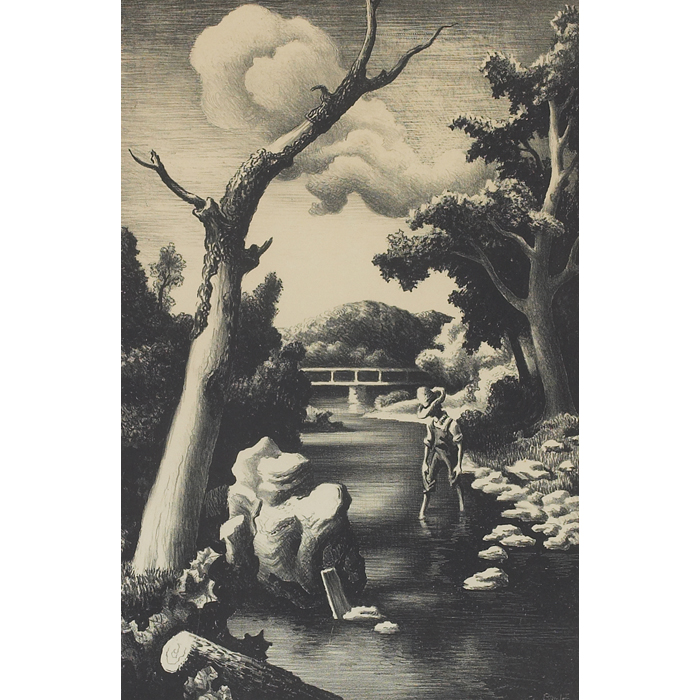 Appraisal: Thomas Hart Benton American - ''Shallow Creek '' lithograph ''