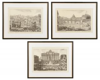 Appraisal: Three Etchings from Piranesi's Vedute di Roma After Giovanni Battista