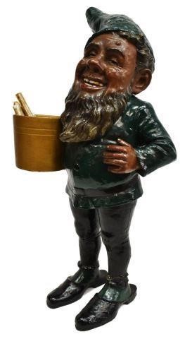 Appraisal: Antique ceramic gnome cigar holder in the manner of Johann