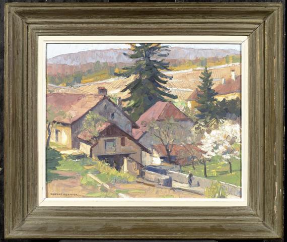 Appraisal: FERNIER ROBERT Doubs The village of Hauterive Oil on board