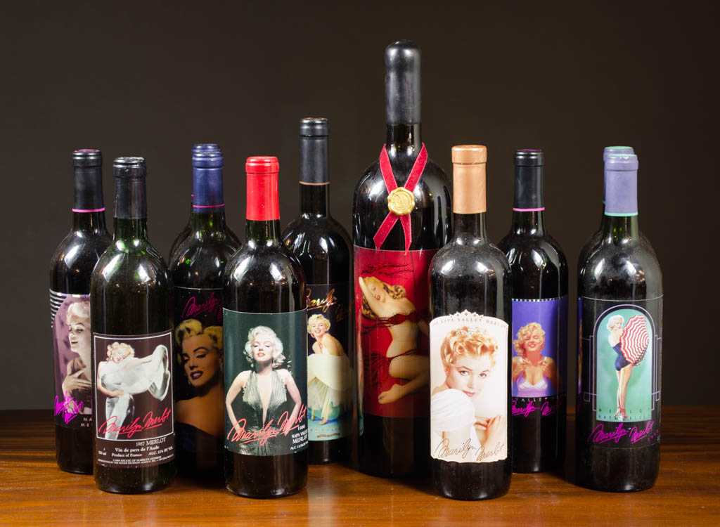 Appraisal: ELEVEN BOTTLES OF VINTAGE MARILYN MERLOT WINES Nova Wines Inc