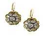 Appraisal: A PAIR OF ANTIQUE ROSE DIAMOND CLUSTER EARRINGS in gold