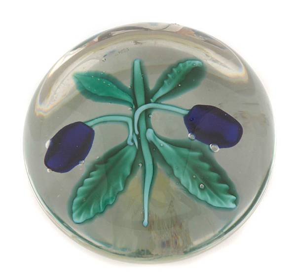 Appraisal: A Pantin plum paperweight diameter in