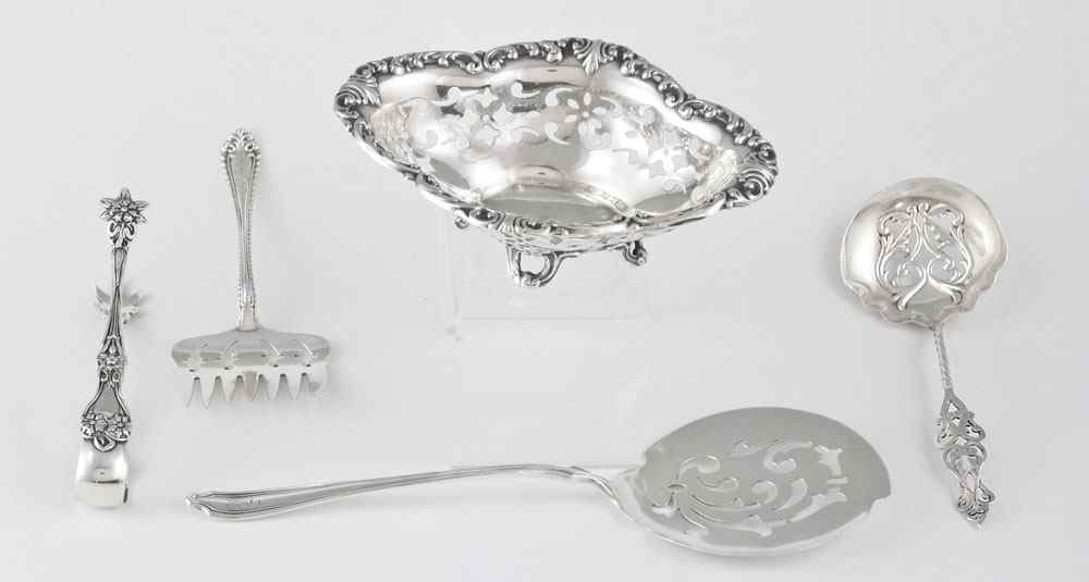 Appraisal: PIECE COLLECTION OF STERLING ITEMS To include Gorham pierced footed