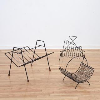 Appraisal: Tony Paul and Mathieu Mategot metal stands Tony Paul and