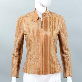 Appraisal: Richard Tyler Couture embellished lambskin jacket Richard Tyler Couture embellished