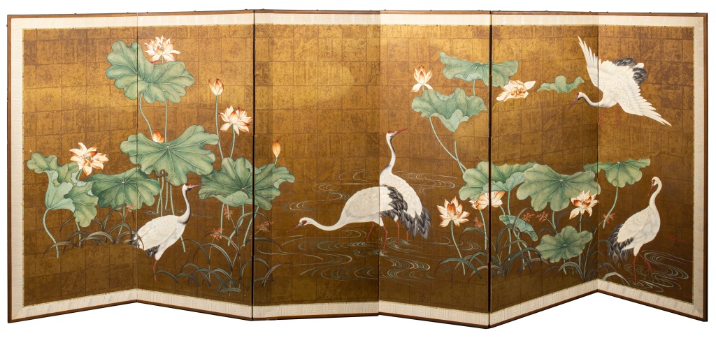 Appraisal: ROBERT CROWDER BEVERLY HILLS JAPANESE STYLE SCREEN Robert Crowder American