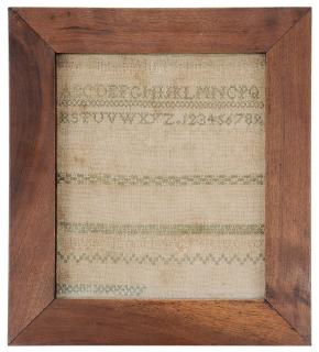 Appraisal: Virginia Needlework probably Virginia signed top Elizabeth M Johnston above