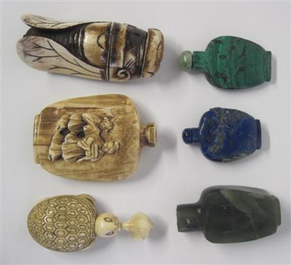 Appraisal: Six Chinese snuff bottles th th century