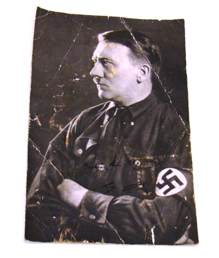 Appraisal: Lot consists of an early photograph of Hitler with an