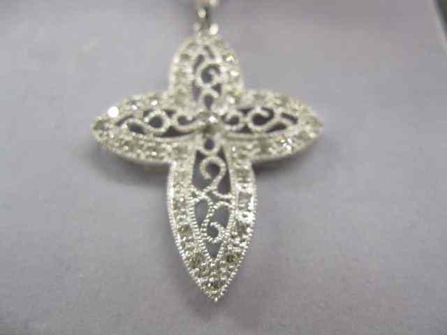 Appraisal: Diamond Cross by Levian fancy openwork diamonds throughout '' long