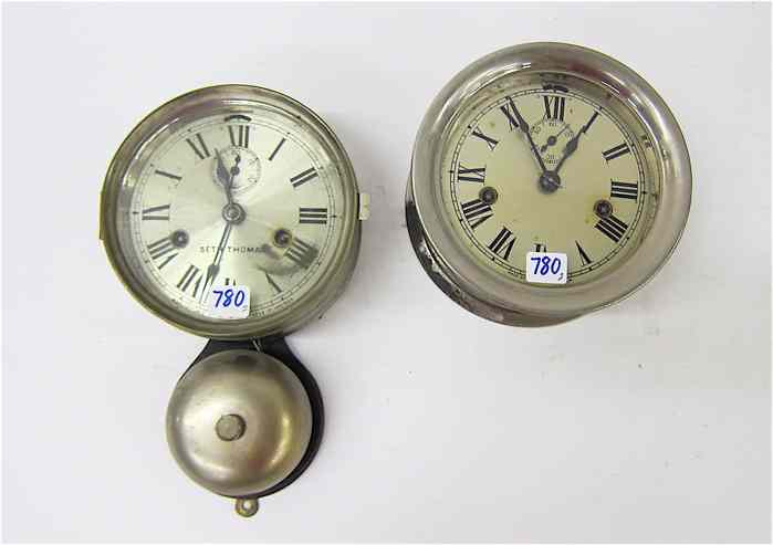 Appraisal: TWO AMERICAN SHIP'S CLOCKS Seth Thomas Clock Co early th