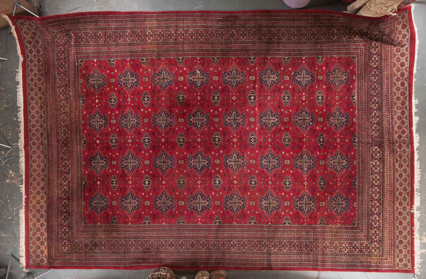 Appraisal: Indo Bohkara carpet approx x India circa Condition Some wear