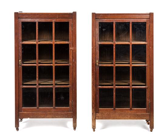 Appraisal: Sale Lot A Pair of Arts and Crafts Oak Bookcases