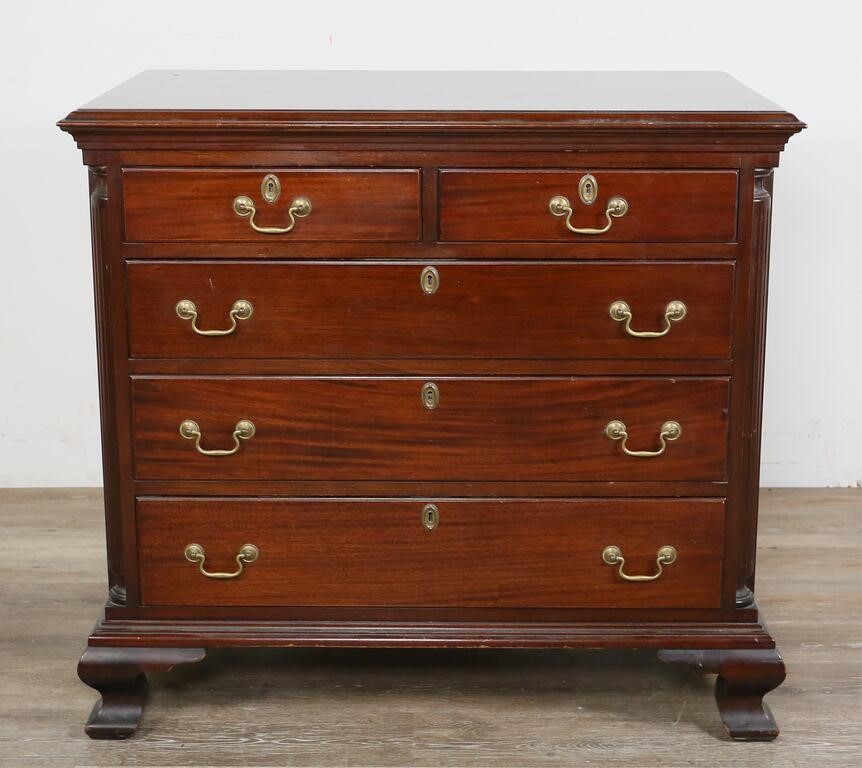 Appraisal: Georgian style chest of drawers by Charak Furniture Company Boston