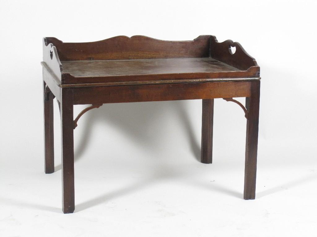 Appraisal: A th Century mahogany Butler's Tray on later stand having