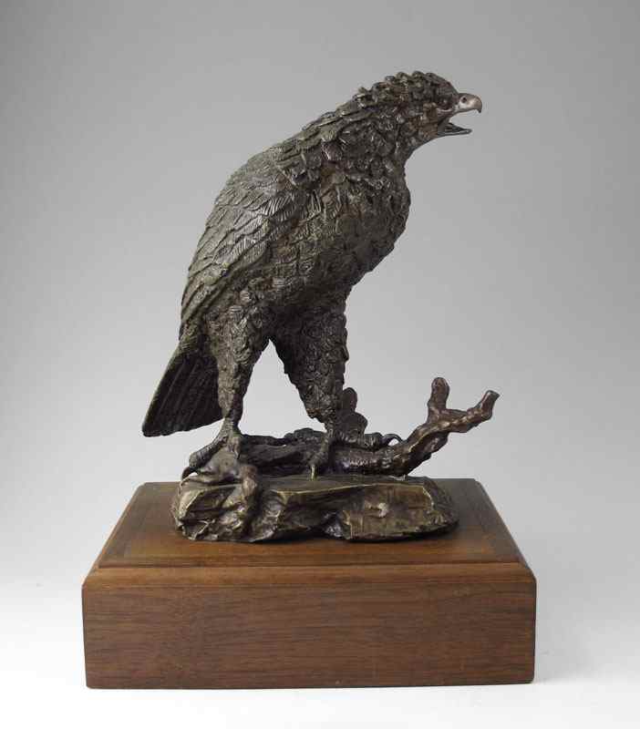 Appraisal: SHOOP Gary American th C Eagle Bronze '' h incised