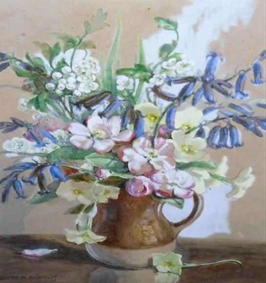 Appraisal: Edith Alice Andrews British active - Still life of flowers