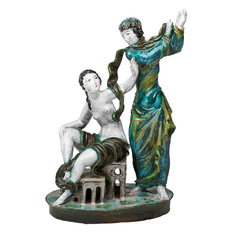 Appraisal: LOTTE CALM Attr WIENER WERKSTATTE Sculpture Condition Report Professional restoration