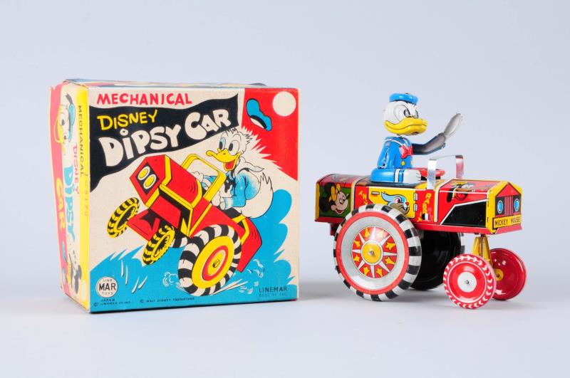 Appraisal: Linemar Walt Disney Donald Duck Dipsy Car Wind-up Includes very