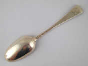 Appraisal: A Georgian silver Hanoverian tablespoon maker's mark only struck twice