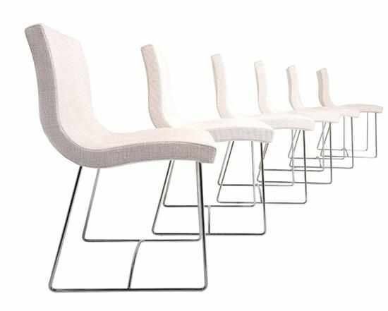 Appraisal: PASCAL MOURGUE BORN A SET OF SIX SALA DINING CHAIRS