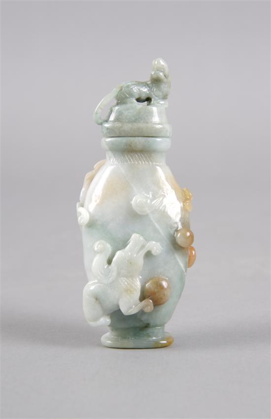 Appraisal: A Chinese Jade Covered Vessel Height inches