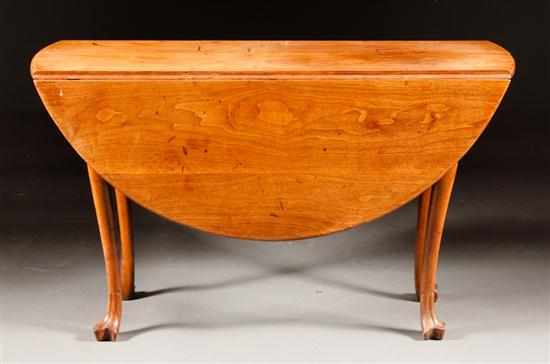 Appraisal: Philadelphia Queen Anne walnut drop leaf table circa with stocking