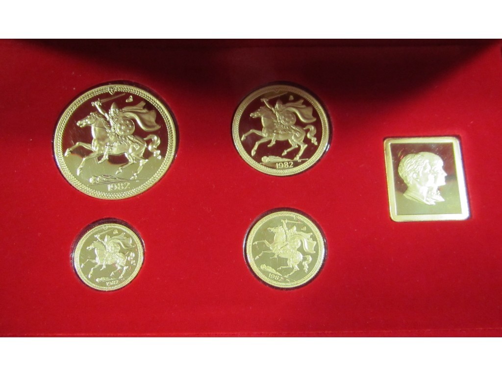 Appraisal: Isle of Man Prince William ct gold coin proof set