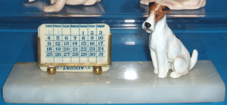 Appraisal: Seated Fox Terrier K T On Marble Calender Base